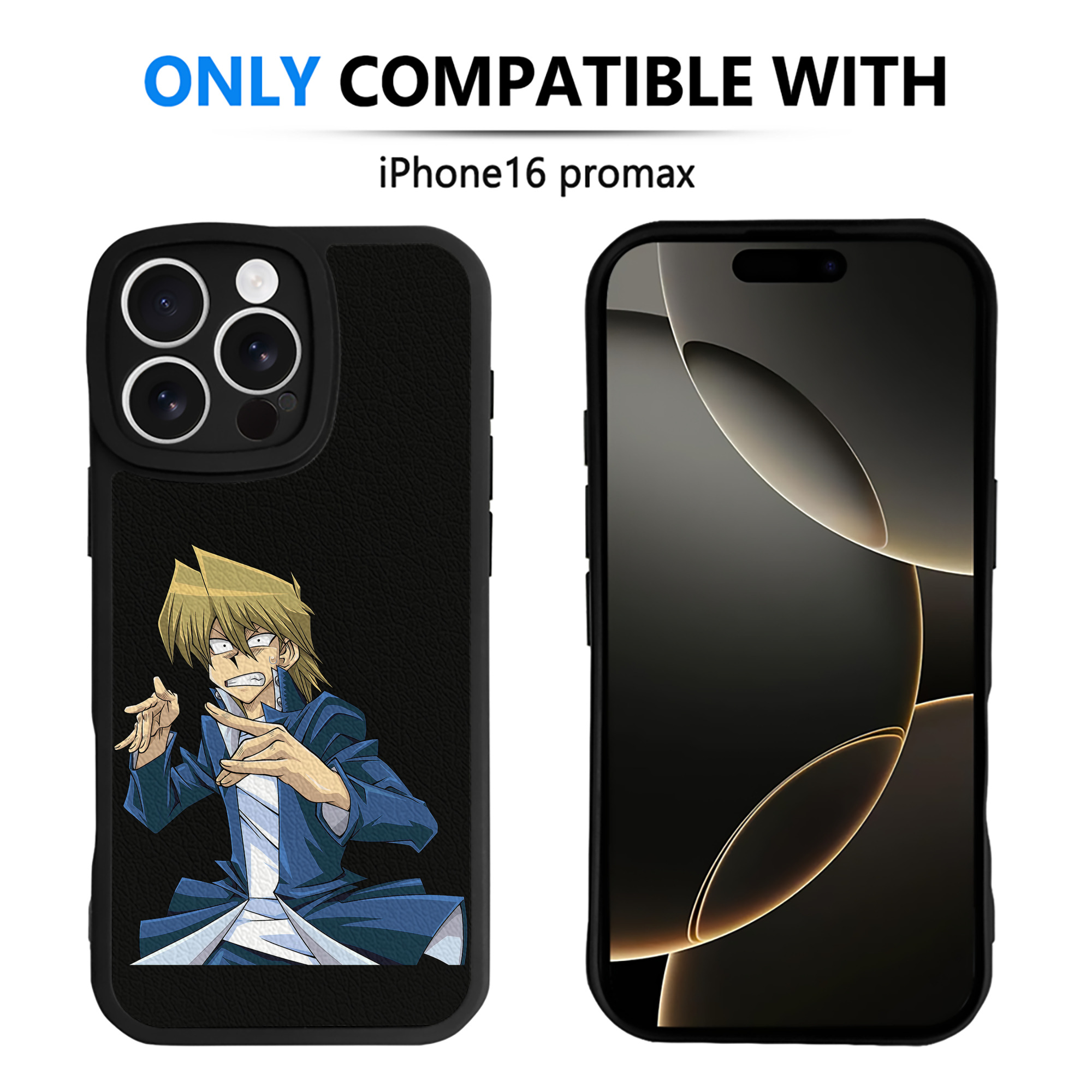 （画像用） 遊☆戯☆王 Yu-Gi-Oh! 【iPhone 16シリーズ対応】シリコンスマホケース（レザー調） 材質：シリコン